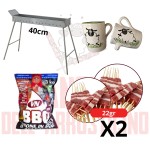 Kit Arrosticini Piccolo – Fornacella 40cm, 100 Arrosticini, Brocca e Carbone