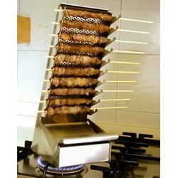 Griglia verticale per arrosticini e salsicce – Cucina senza fumo