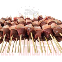 Arrosticini fegato e cipolla