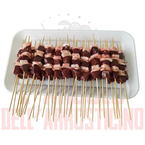 Arrosticini fegato e cipolla