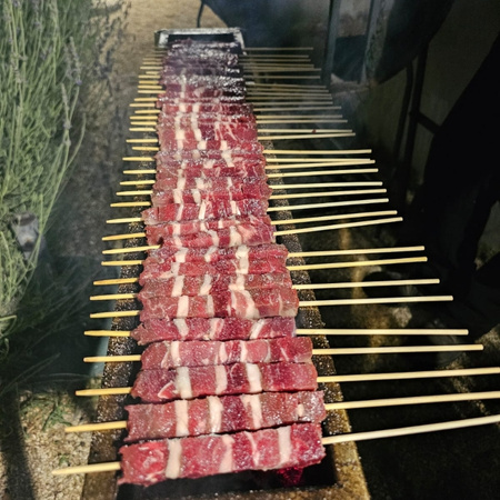 arrosticini in cottura